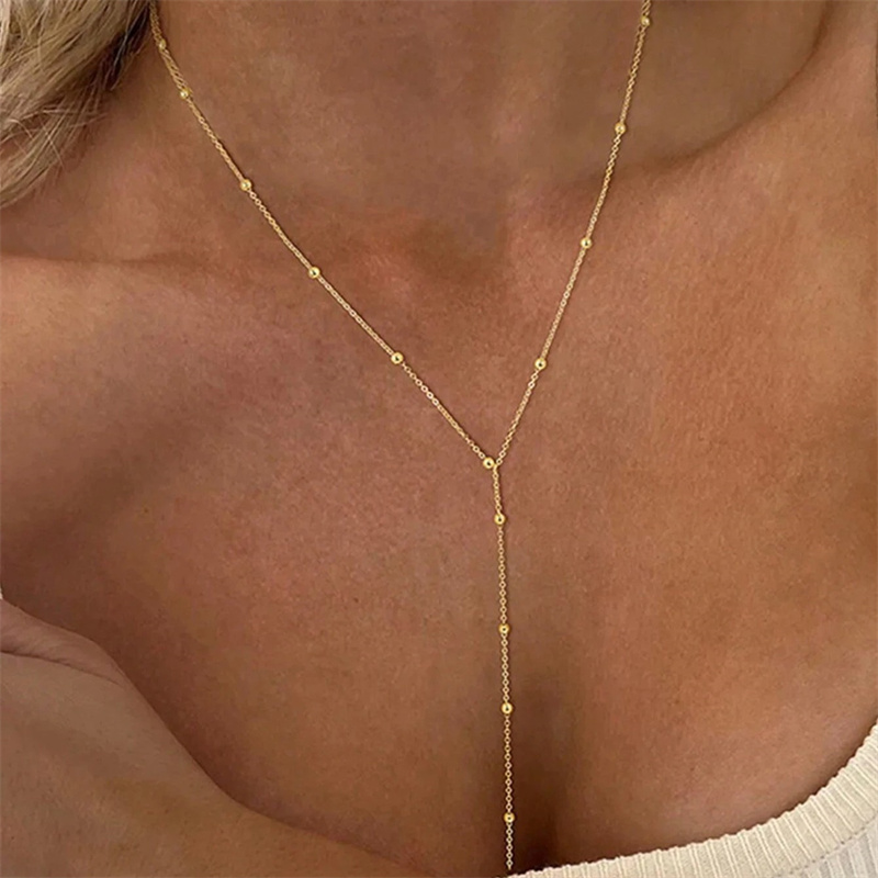 Birth Flower Necklace - Vintage Goldfarbene Lange Ketten-Halsketten für Frauen