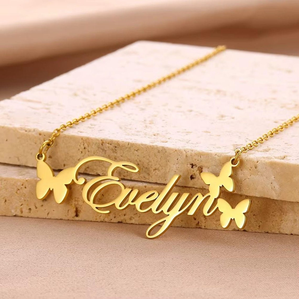 Personalisierte Namenskette, p – Birth Flower Necklace Bewertung und Preis