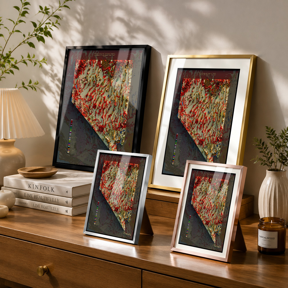 Nevada Geologische Karte, gera – Custom Map Poster Bewertung und Preis