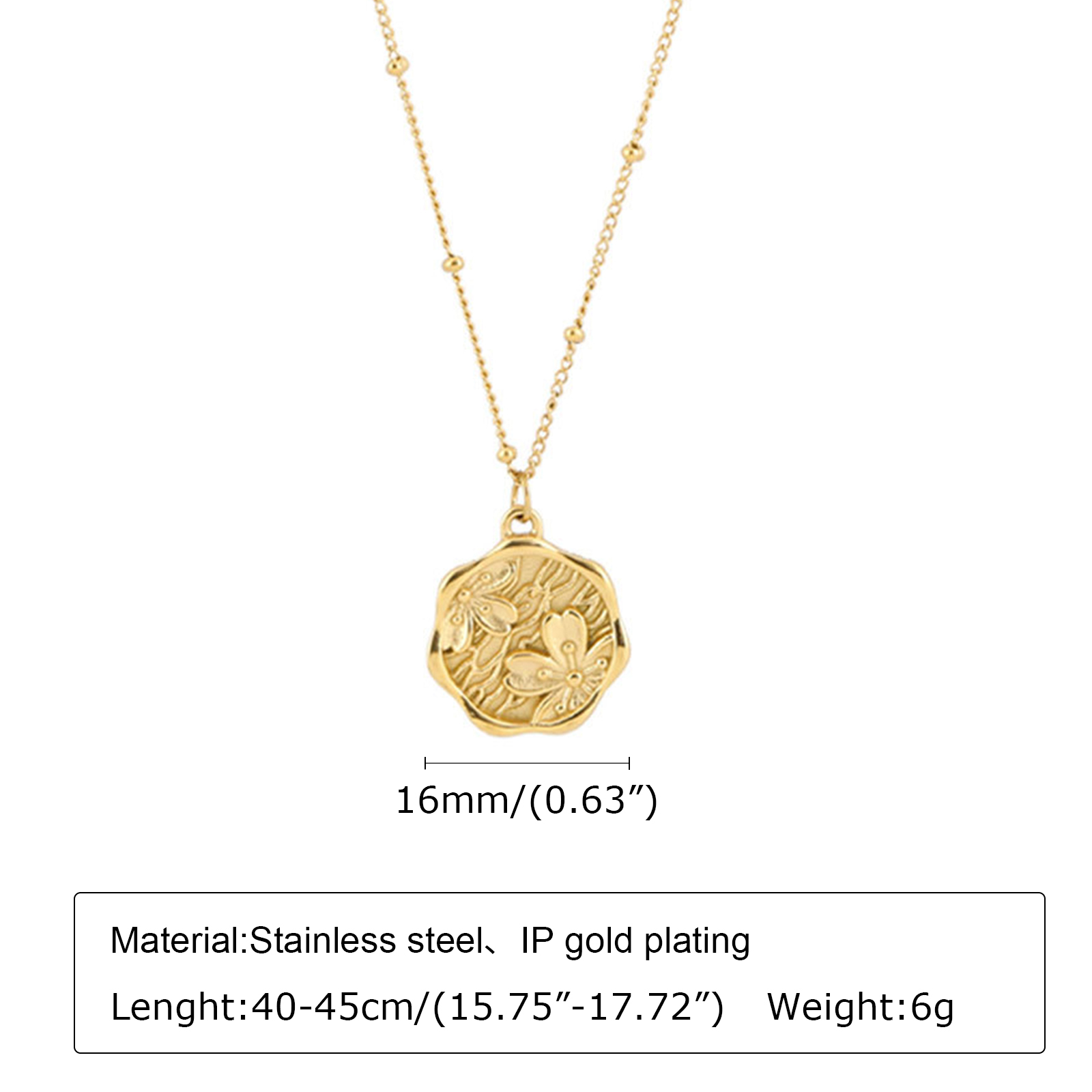Münz anhänger Blumen kette für – Birth Flower Necklace Bewertung und Preis