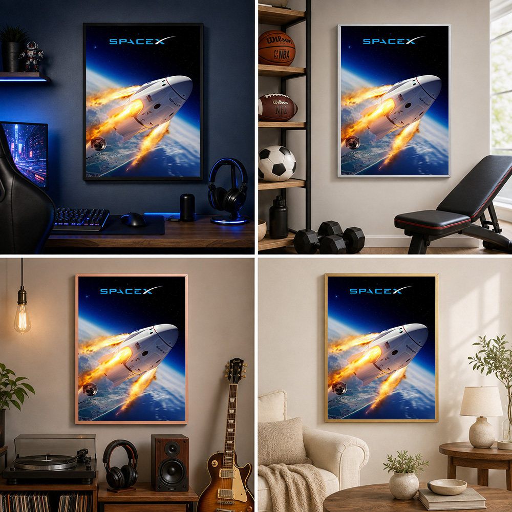 Spacex Dragon-Kapsel-Wiederein – Custom Map Poster Bewertung und Preis